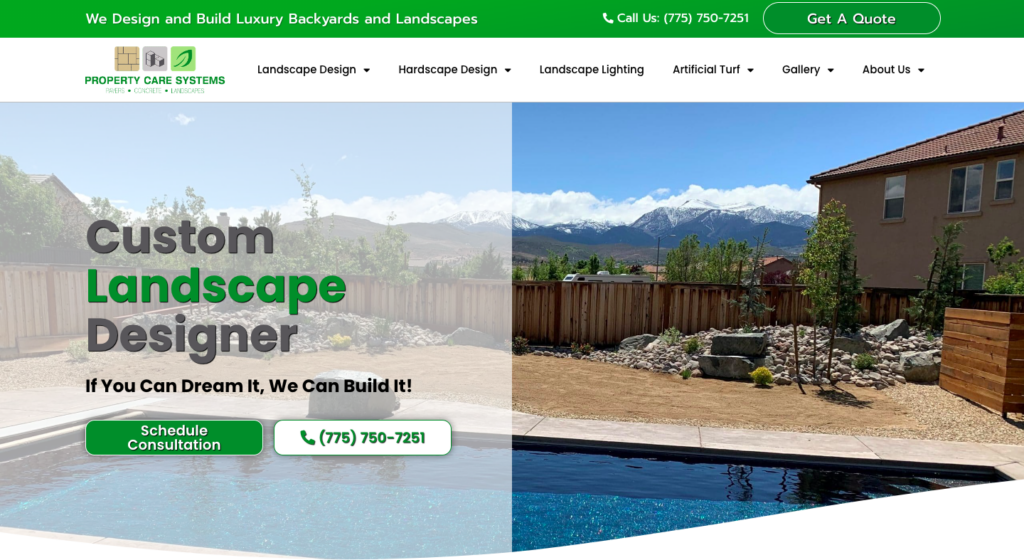 landscaping website design
